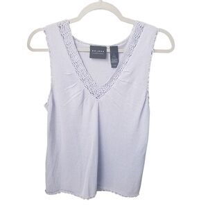 Axcess Womens Sz M Purple Solid Sleeveless Knitted Tank Top